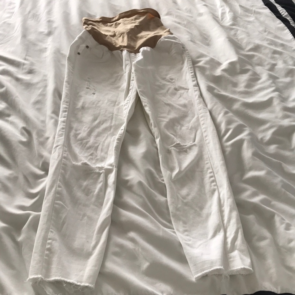 Jessica Simpson white Maternity Jeans